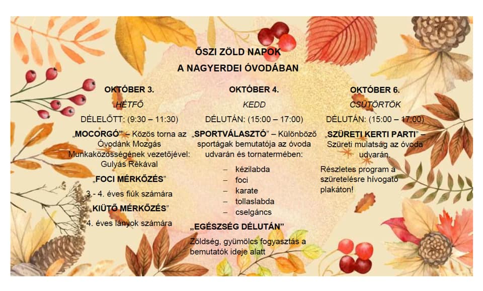 Őszi zöld napok