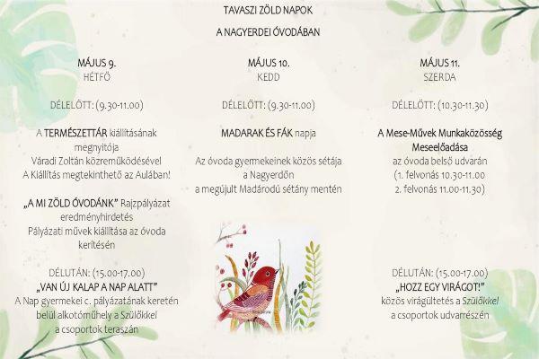 Tavaszi Zöld napok a Nagyerdei Óvodában